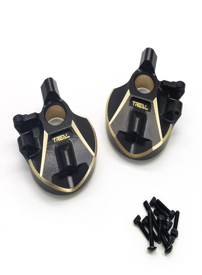 Treal Brass Inner Portal Covers Front Steering Knuckles for Axial Capra and SCX10 III-Black - Image 1